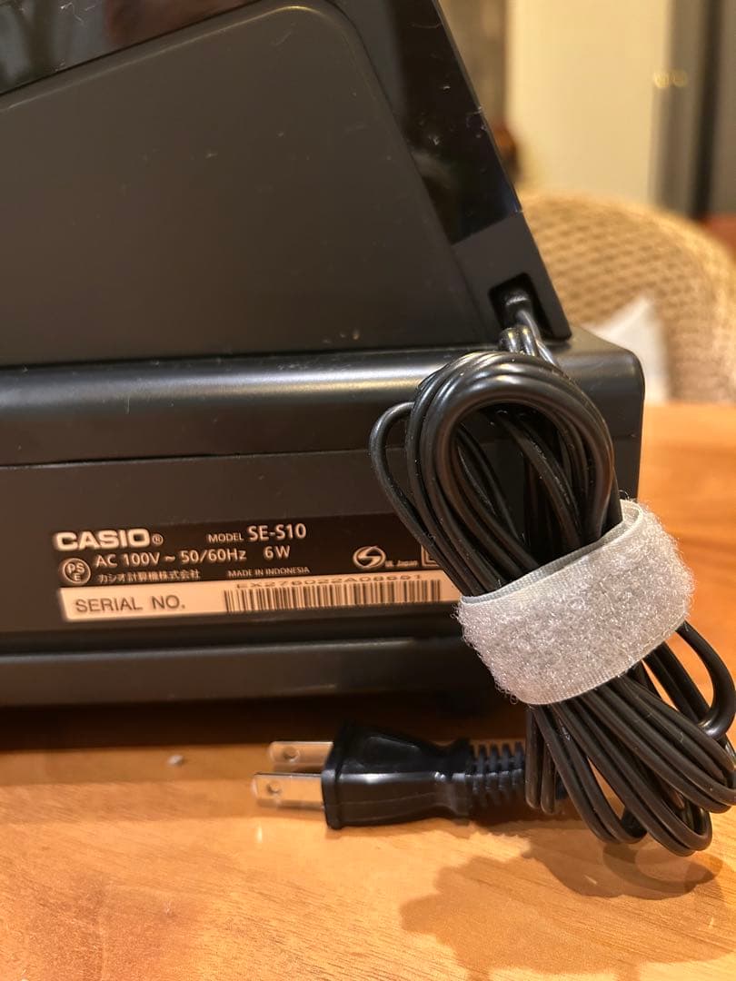 カシオ　レジスター　SE-10 黒(ブラック) 説明書、ロール4個付き‼︎