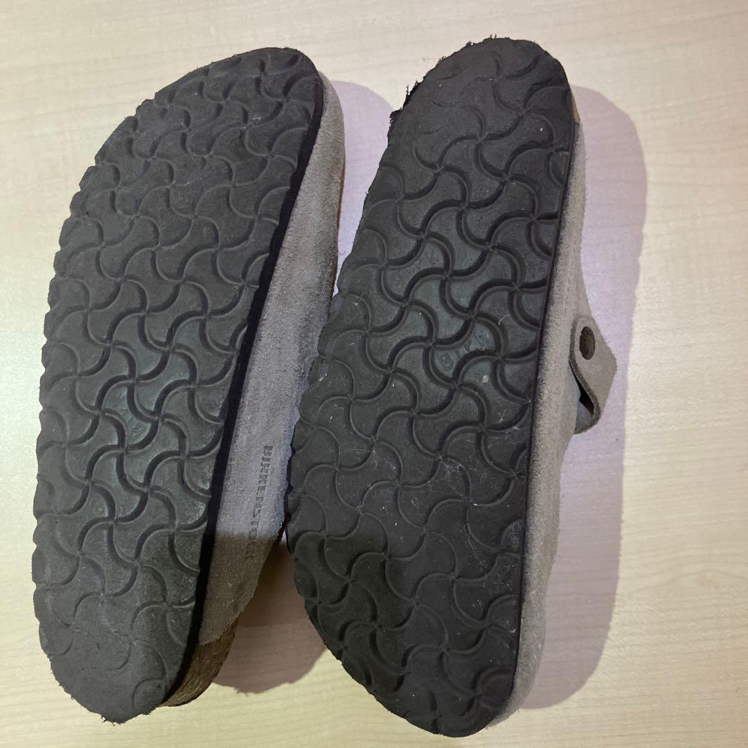 BIRKENSTOCK Boston LEVE ベージュ牛革スエード サンダル