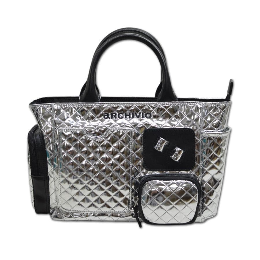 アルチビオ archivio 　スタイリッシュシルバーメタリックカートバッグ