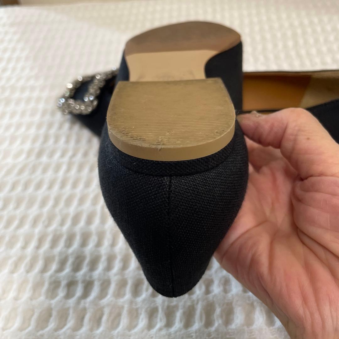 PIPPICHIC ビジュー付きフラットシューズ