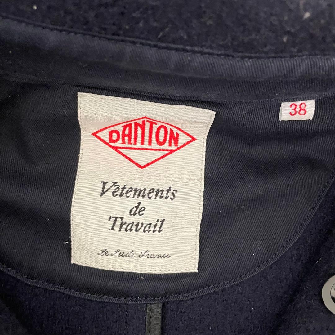 人気✨DANTON ウールモッサ コート　フーディー　38 別注品　くるみ釦