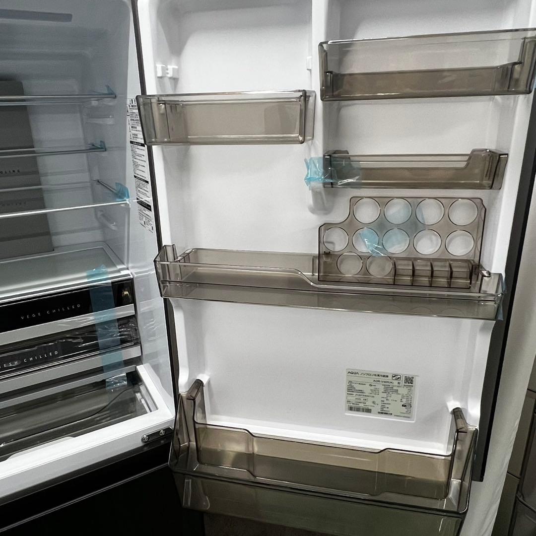 958⭕️【未使用】25年　綺麗　冷蔵庫　アクア　大型　400-500ℓ　設置無料