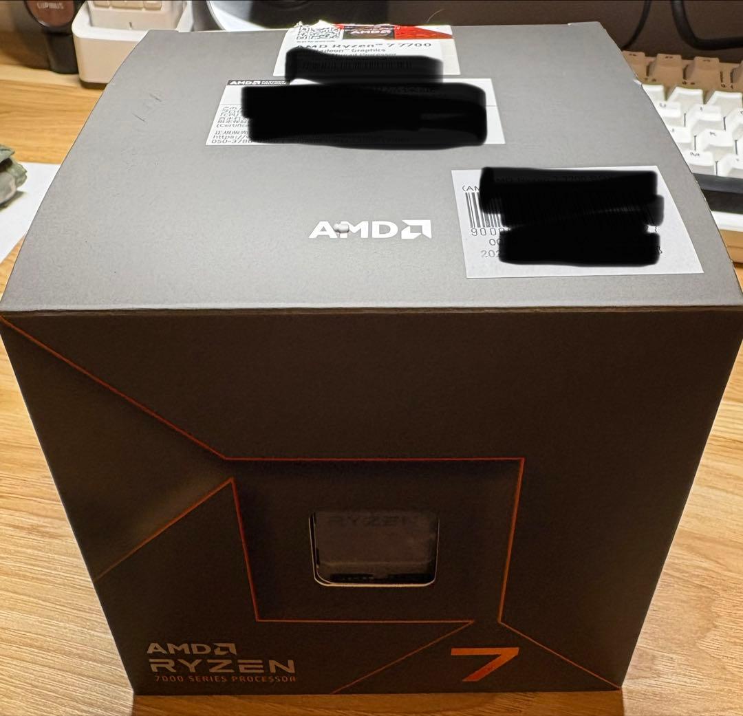 AMD ryzen 7 7700 純正箱とCPUクーラーセット