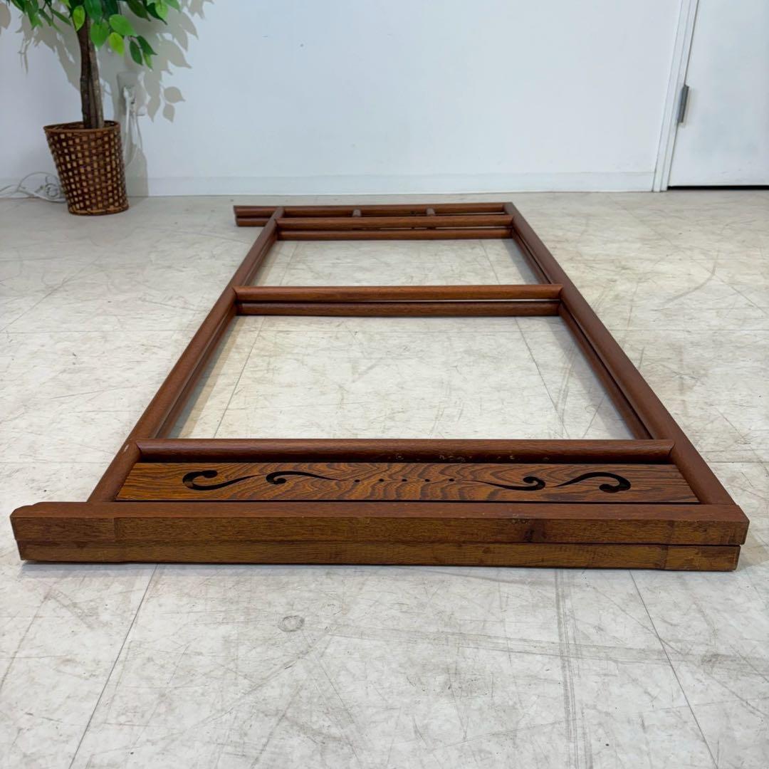 昭和レトロ 折りたたみ衣桁 古民具 欅 衣紋掛け 古道具 鋤彫 着物