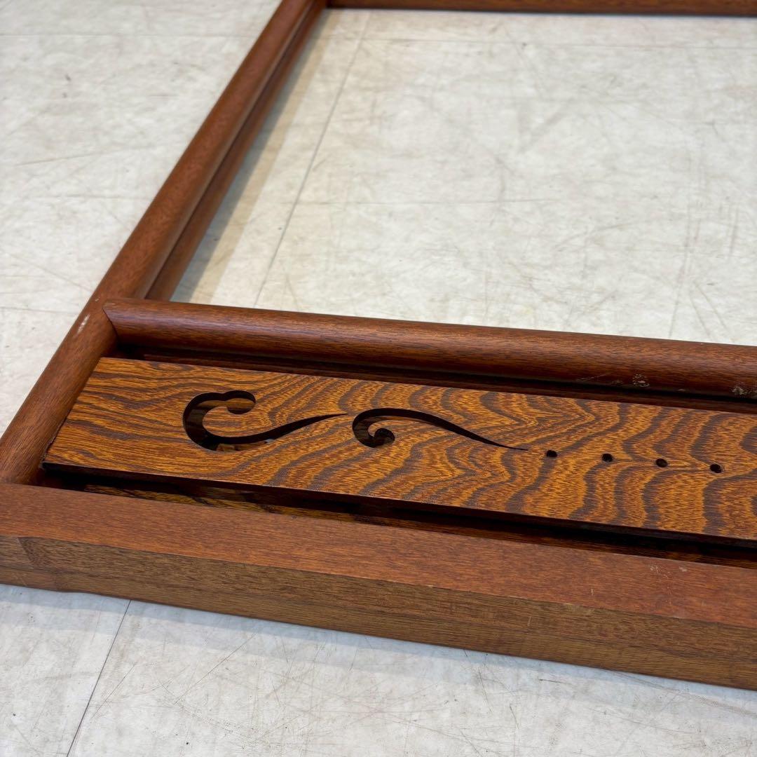 昭和レトロ 折りたたみ衣桁 古民具 欅 衣紋掛け 古道具 鋤彫 着物