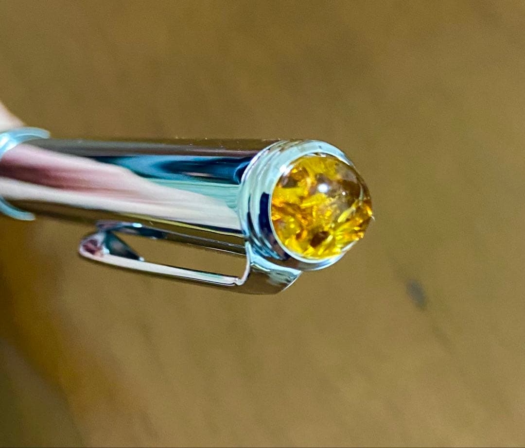 久慈琥珀 ボールペン ブラウン