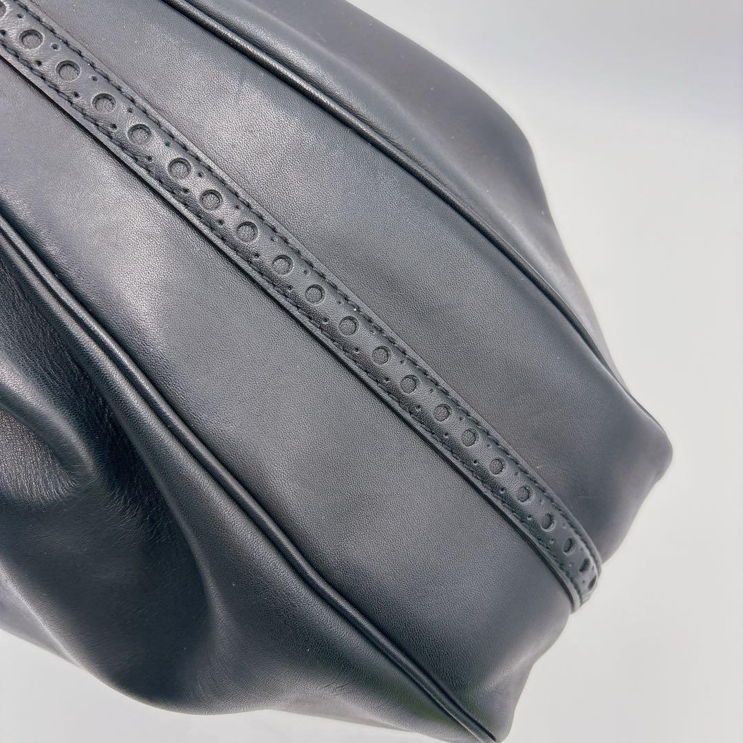 極美品✨LAUREN RALPH LAUREN 巾着バッグ タッセル ブラック