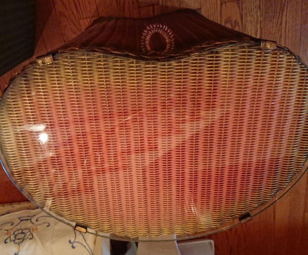 英国 アンティーク ピンク 猫脚 サイドテーブル 収納 古道具