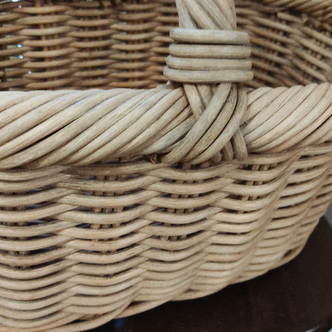 アンティーク　バスケット　キャンプ　籐　ラタン北欧　北欧雑貨　　竹