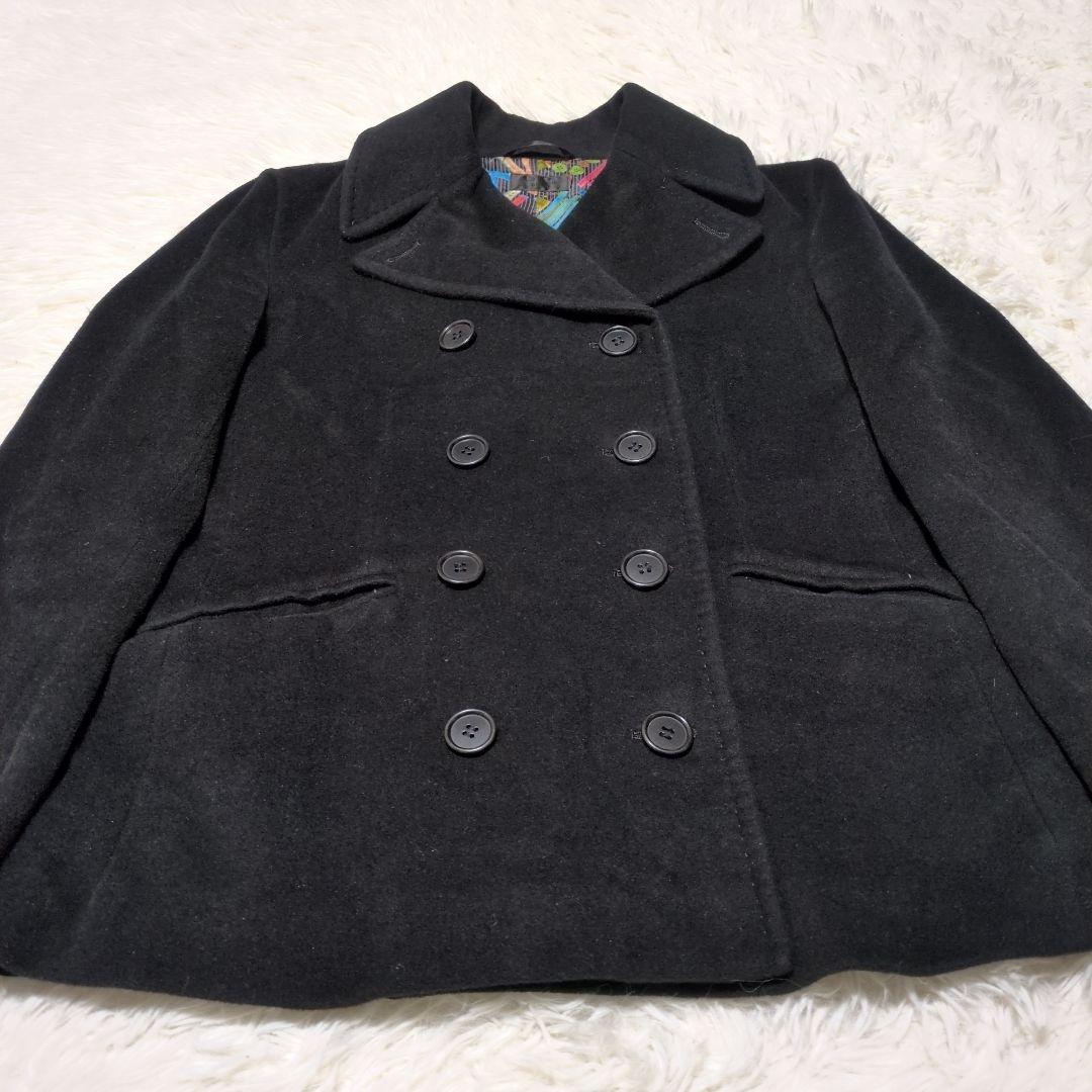 ポールスミス　ピーコート　アンゴラ　大きいサイズ　XL　黒
