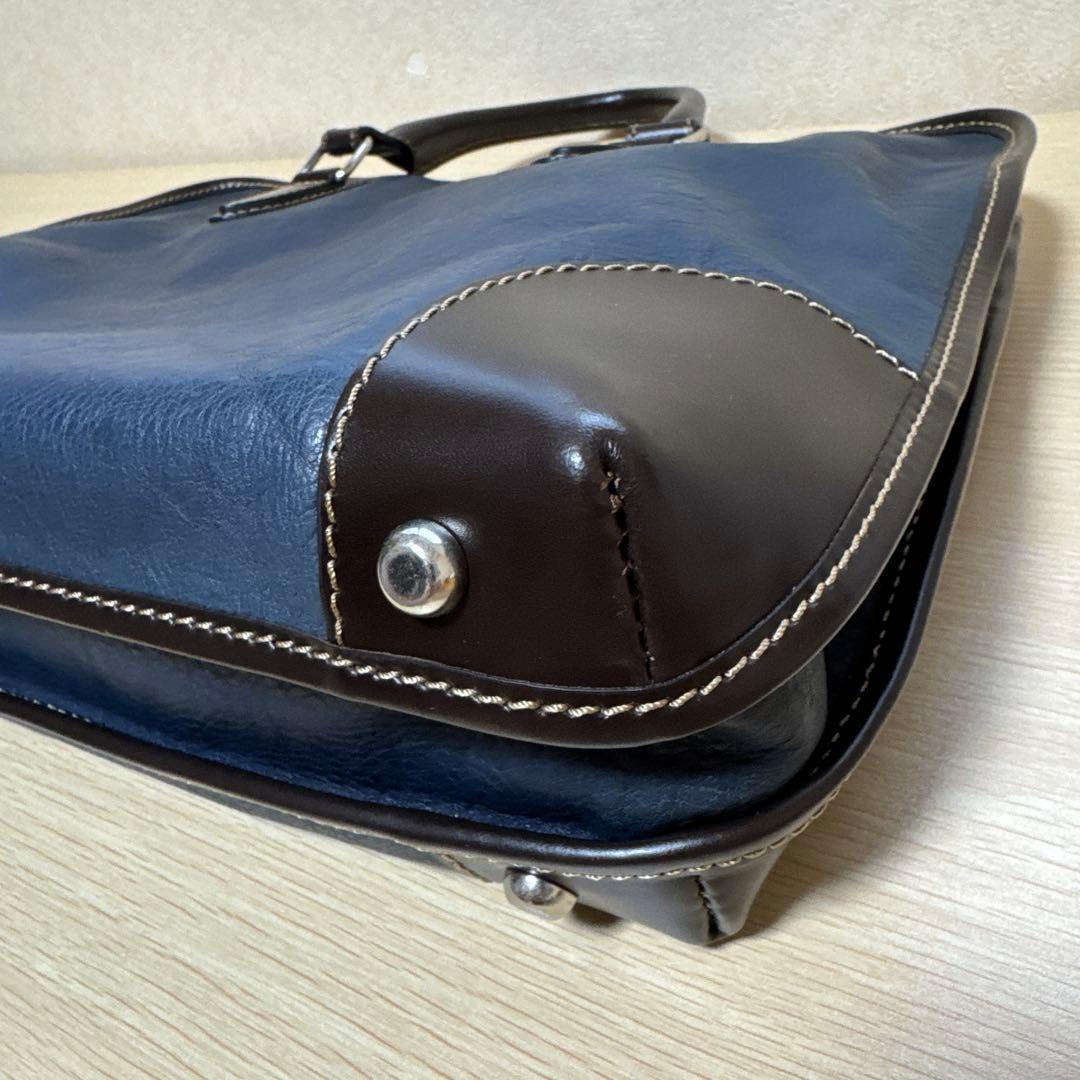 STEFANOMANO ビジネスバック ネイビー