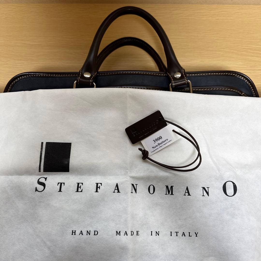 STEFANOMANO ビジネスバック ネイビー