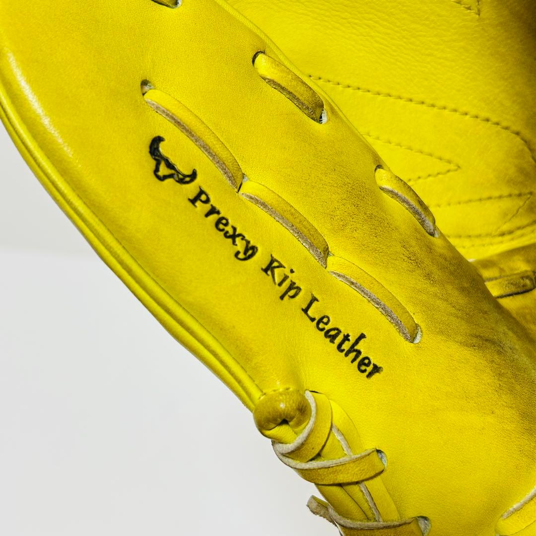 【美品】MiznoPro 硬式 投手用グローブ イエロー 耕作オーダー