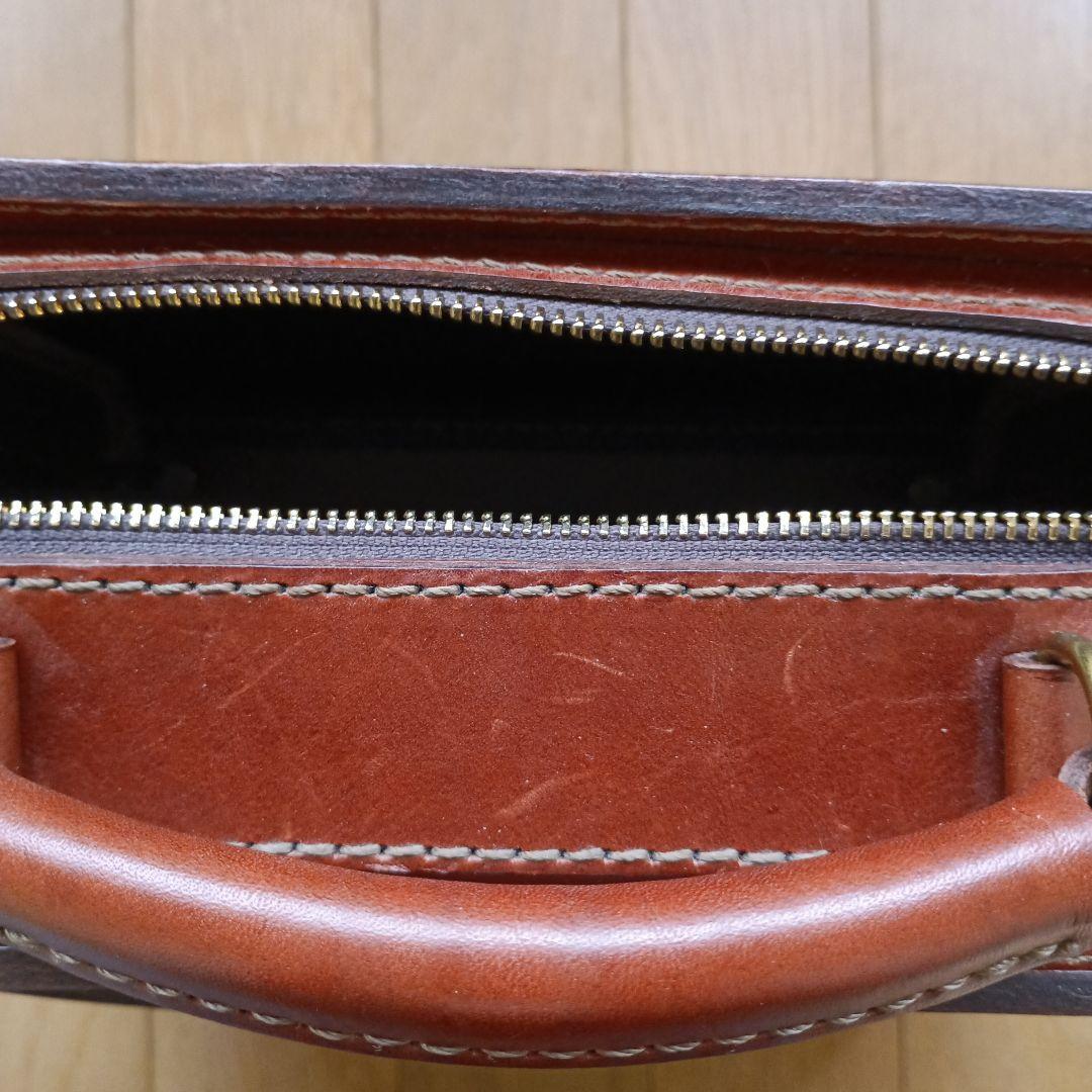 HERZ ダブルステッチ2wayショルダー チョコ