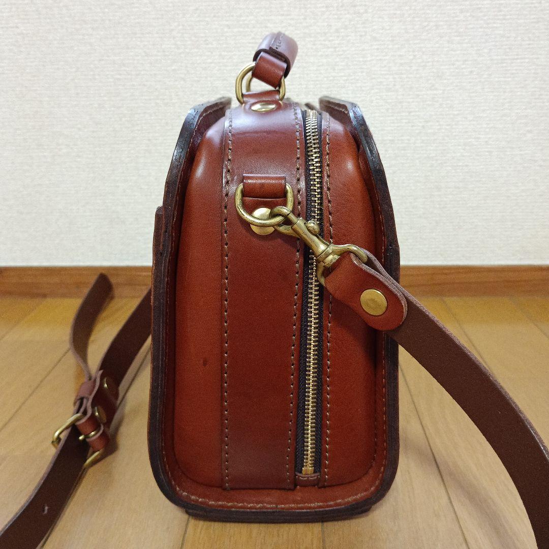 HERZ ダブルステッチ2wayショルダー チョコ