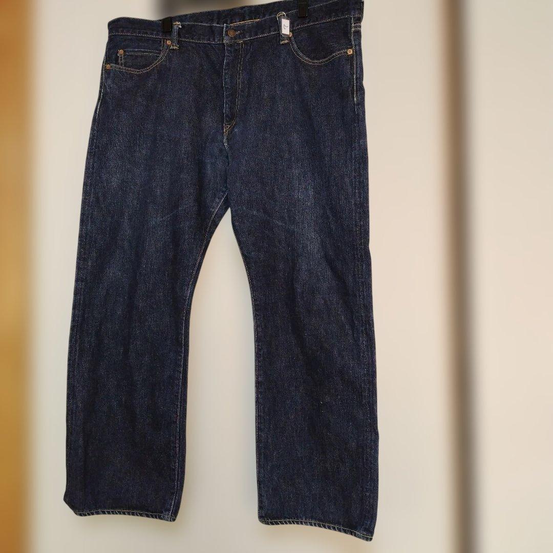 No.7　桃太郎ジーンズ　W42　ダークブルー ストレートデニム 　※裾上げ済み