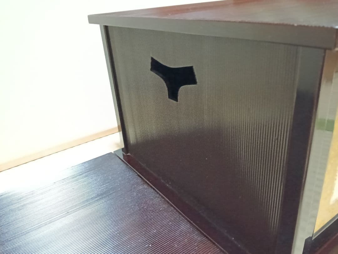 【茶道具整理中】お値下げしました！　木箱付　平安光入　造　溜塗　小袋棚