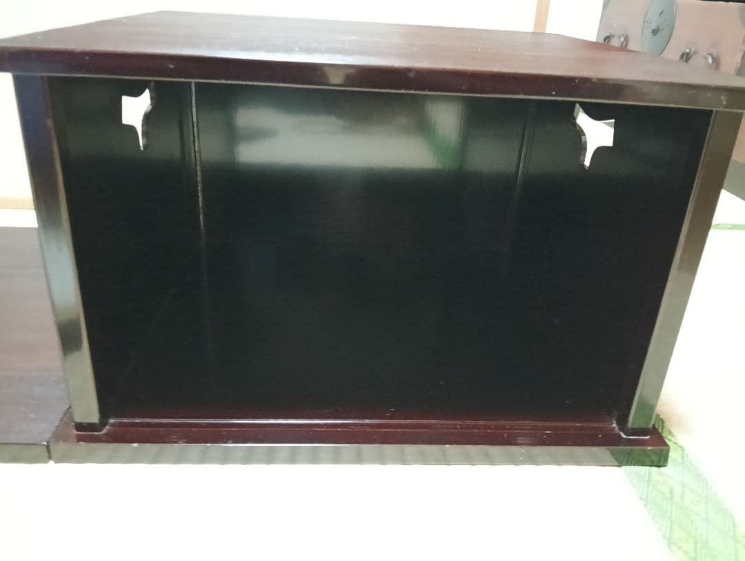 【茶道具整理中】お値下げしました！　木箱付　平安光入　造　溜塗　小袋棚