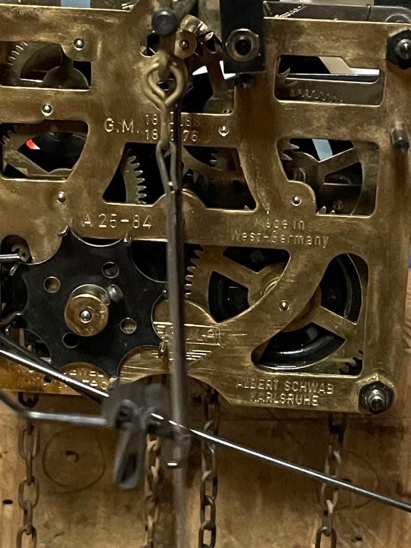 西ドイツ製　からくり鳩時計　稼働品 アンティーク 木製 ヴィンテージ　精度調整済