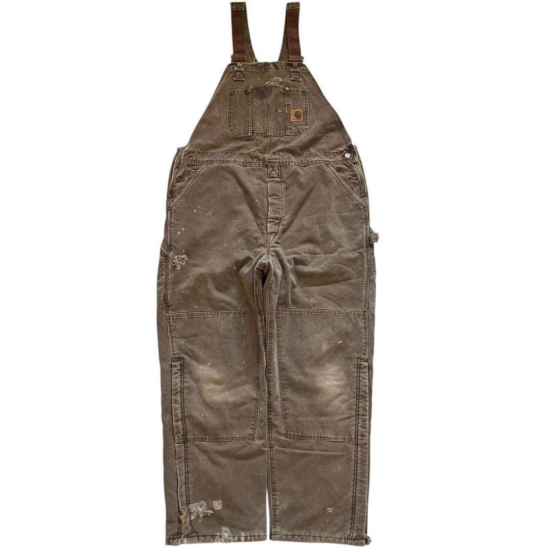 USA製90s carhartt ダブルニーオーバーオール XXLサイズ相当