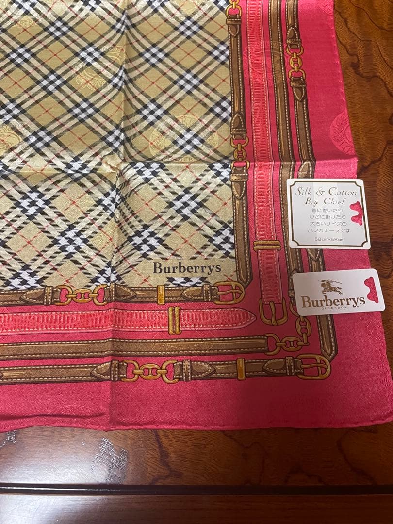 H*a様 Burberrys シルクコットンハンカチ 4色セット