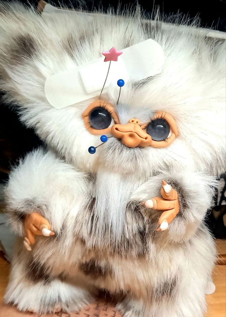 ハンドメイド・可動Big長毛ベビさんのお人形・アートドール・ぬいぐるみ・創作