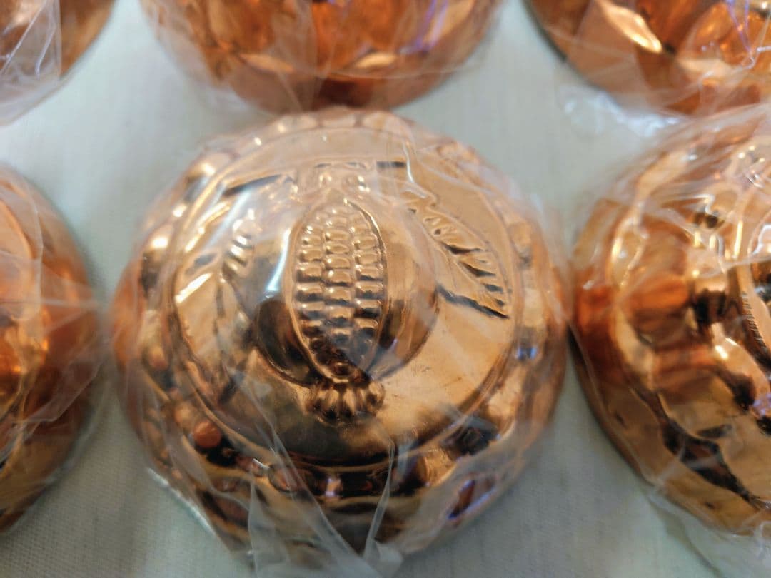 コッパーモールド フルーツ柄 6点セット フランス 壁掛けリング付