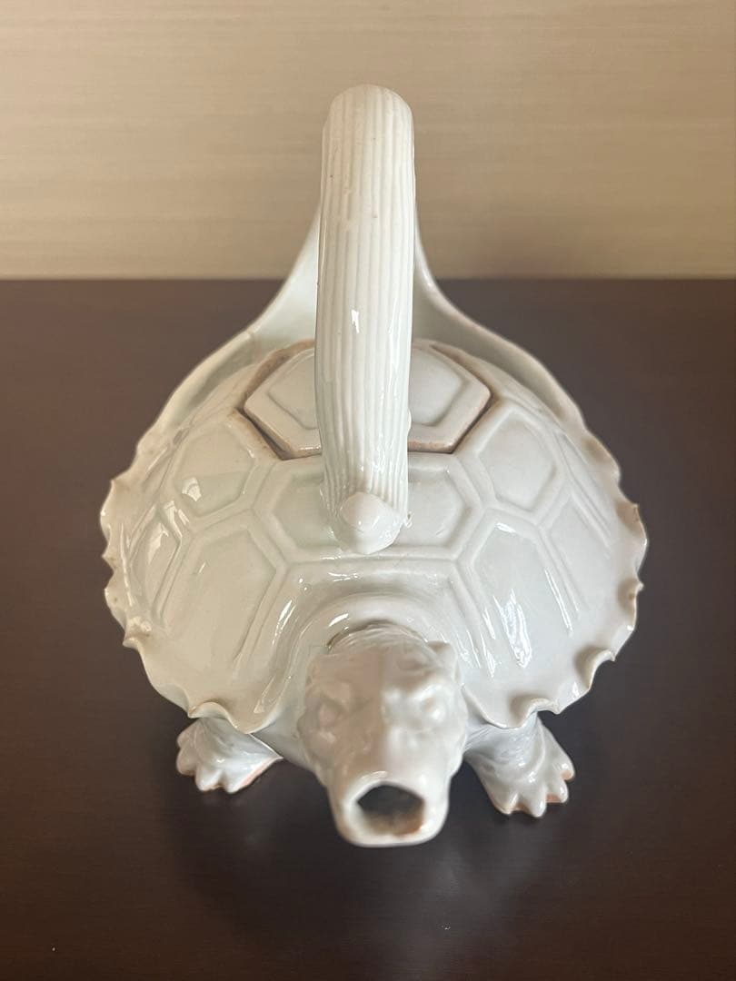 【希少】平戸焼？白磁 亀型 水注 銚子（酒器・茶道具）アンティーク