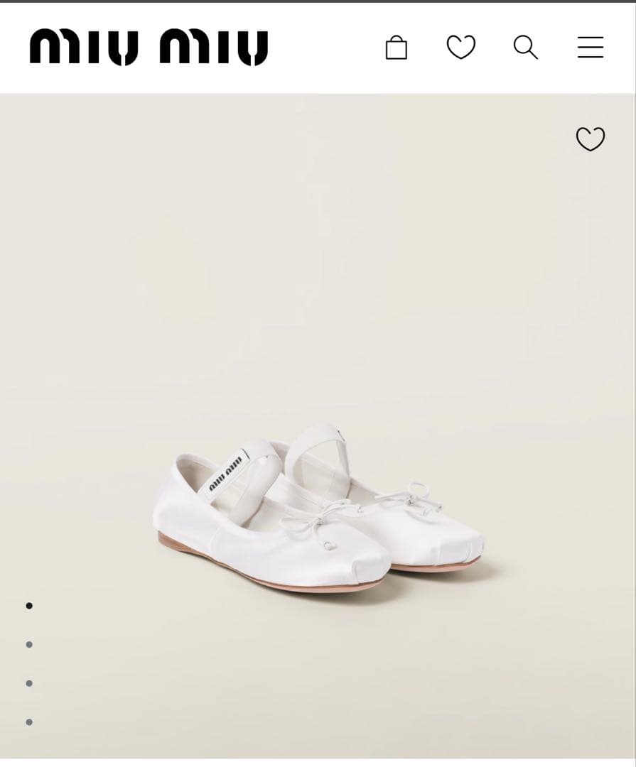 MIU MIU ミュウミュウ　バレリーナ　フラット　バレエシューズ　35 1/2