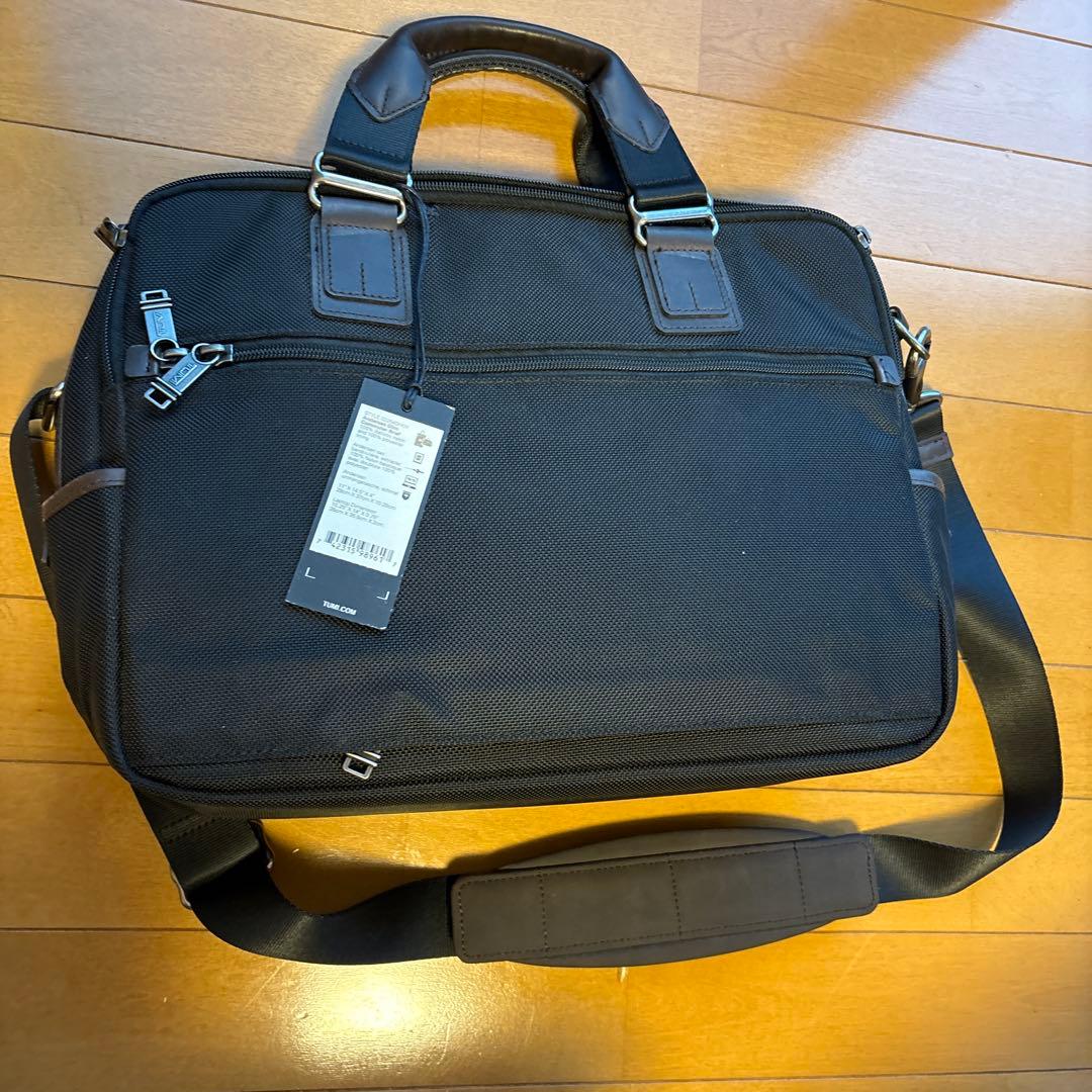 【未使用】TUMI ALPHA BRAVO ビジネスバッグ 黒+ブラウン