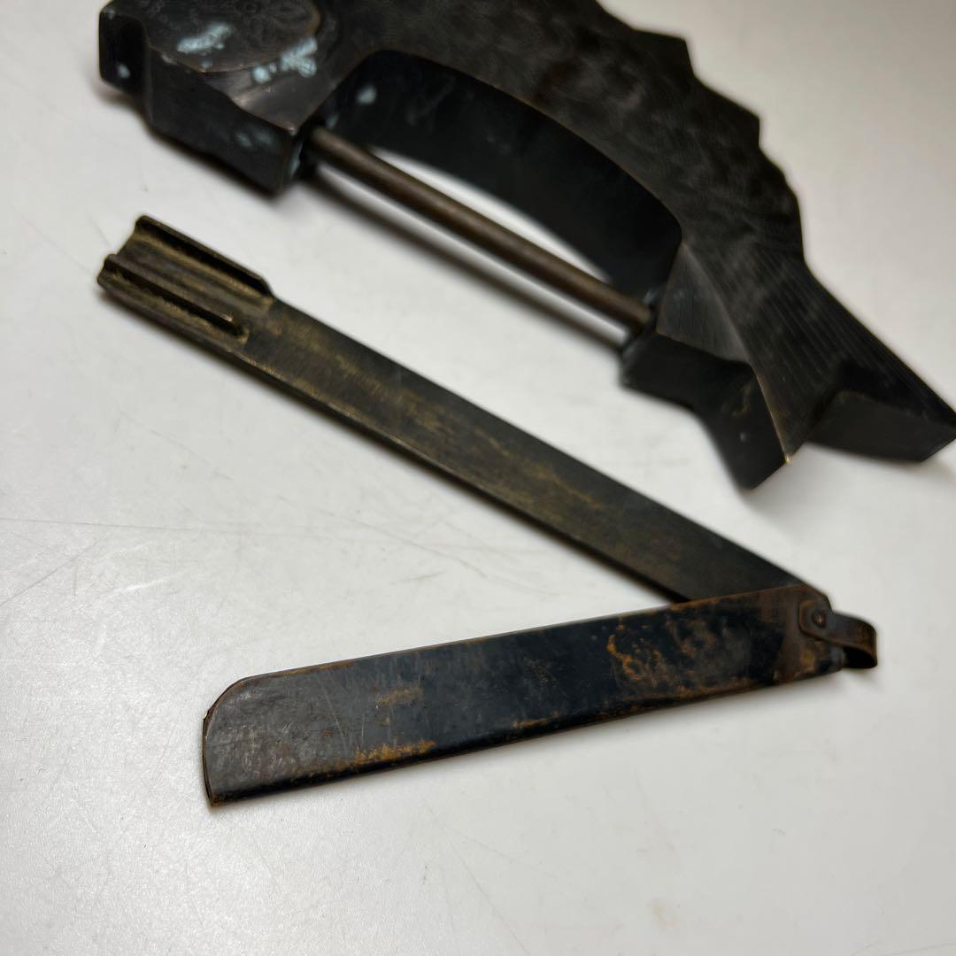 李朝　銅製魚の鍵　615g 東Y8-0203②タカサ