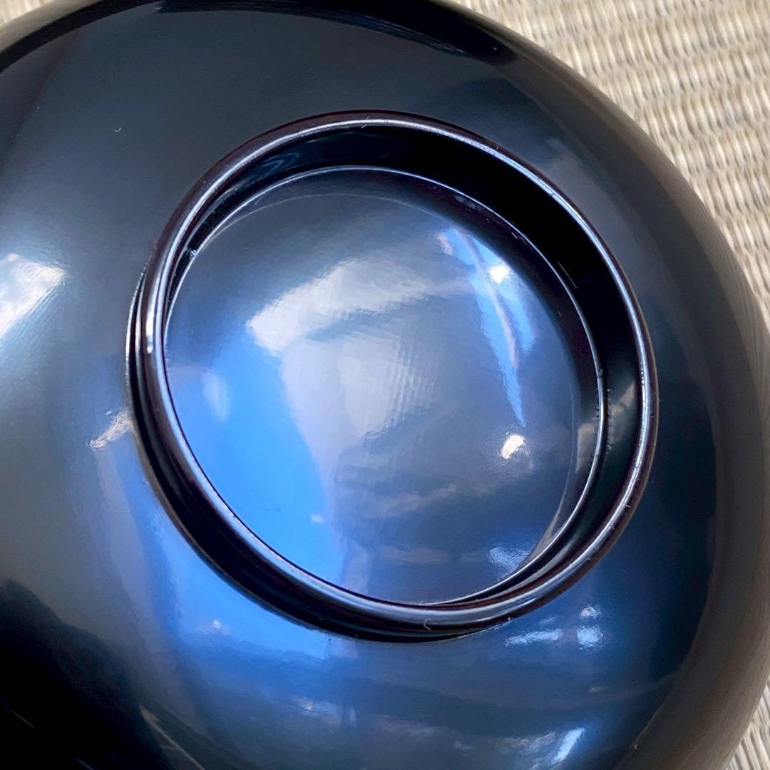 輪島塗 布着【四つ椀 5客組】小丸椀 入れ子 天然木 漆塗 黒真塗 懐石 茶道具