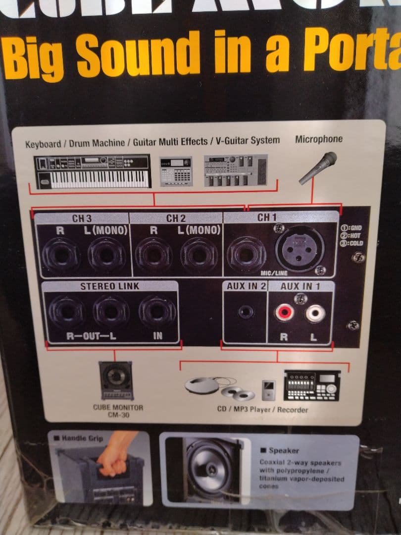 中古良品　Roland CUBE MONITOR CM-30 取説有り