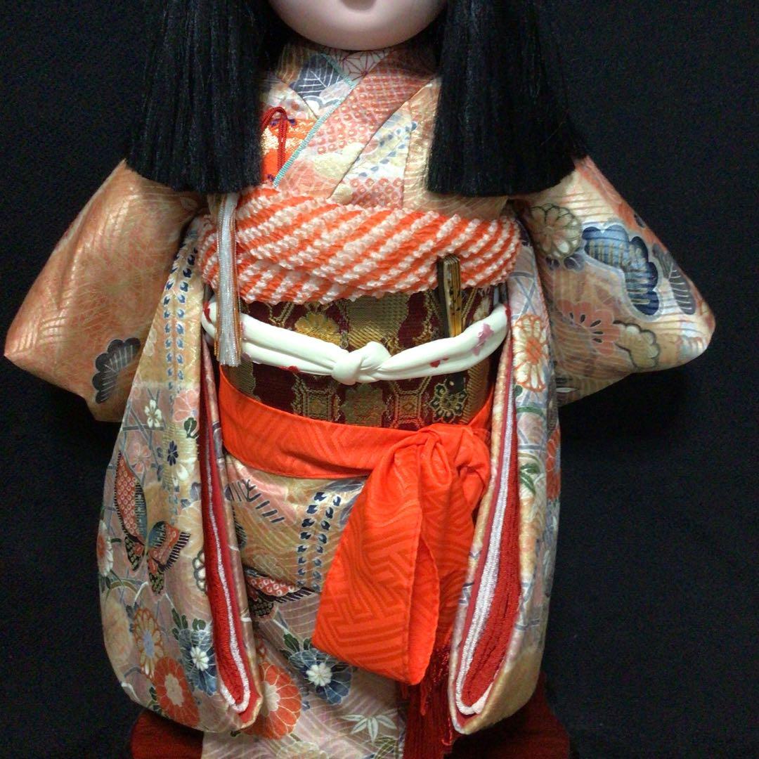 市松人形 赤色の着物　３体まとめ売り　極美品