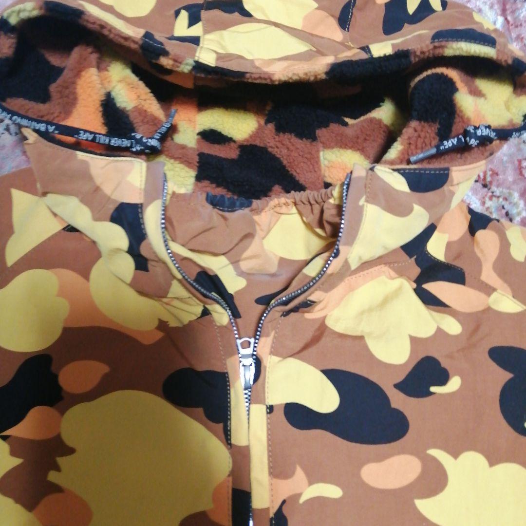BAPE プルオーバージャケット オレンジ カモ 迷彩