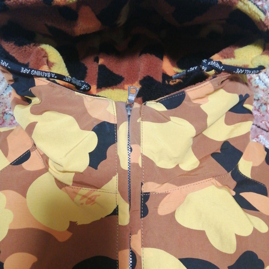 BAPE プルオーバージャケット オレンジ カモ 迷彩