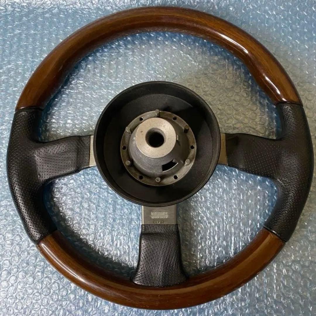 絶版品 希少 MOMO FIGHTER 35Φ レザー ウッドコンビ