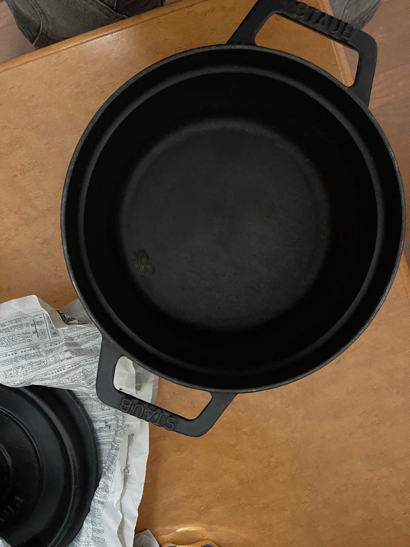 STAUB LA COCOTTE 両手鍋 赤 黒