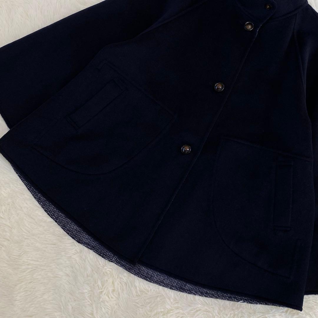 ✨美品✨ nop de nod ミドル丈リバーシブルコート ネイビー Mサイズ