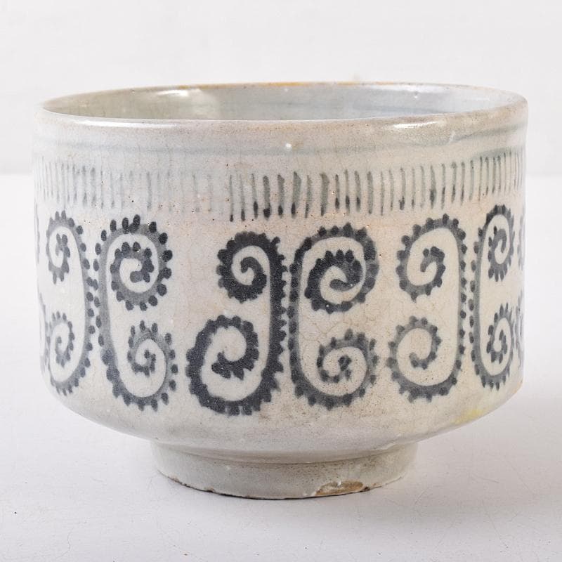 伊万里焼　古伊万里　初期伊万里　蛸唐草文　茶碗　袱紗付　時代箱付　D　R8105