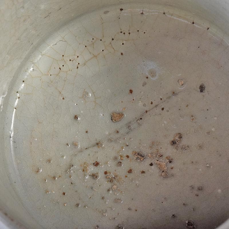 伊万里焼　古伊万里　初期伊万里　蛸唐草文　茶碗　袱紗付　時代箱付　D　R8105