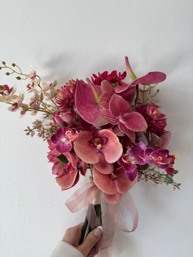 ブーケ　アーティシャルフラワー　ブートニア　結婚式　前撮り　ウェディング