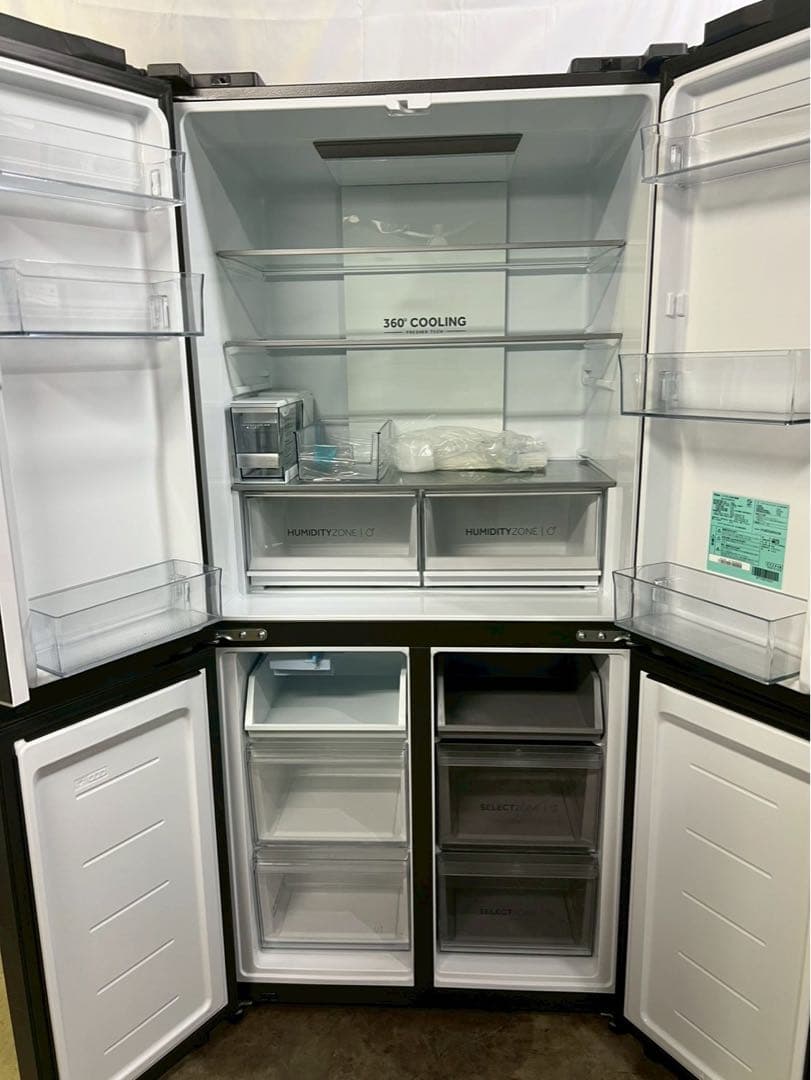 【美品】Haier 4ドア冷蔵庫 JR-GX47A 2024年製470L 観音開