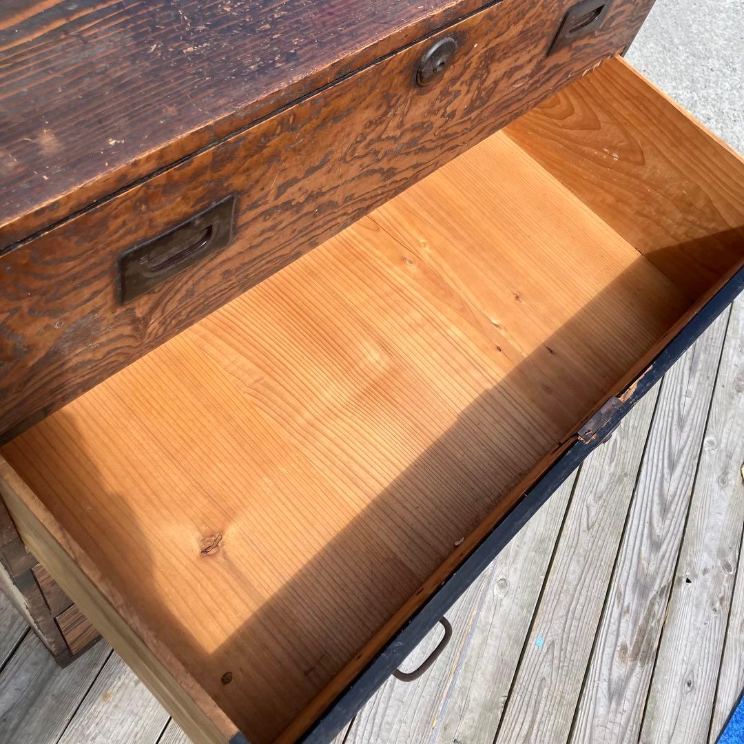 昭和レトロ 古家具 仙台箪笥 4段 引き出し箪笥 古家具 ビンテージ