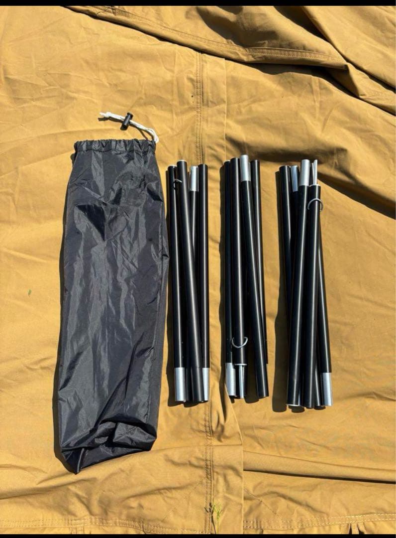 WAQ ALPHA TC ソロ用ティピテント、専用二股ポールグラウンドシート付き