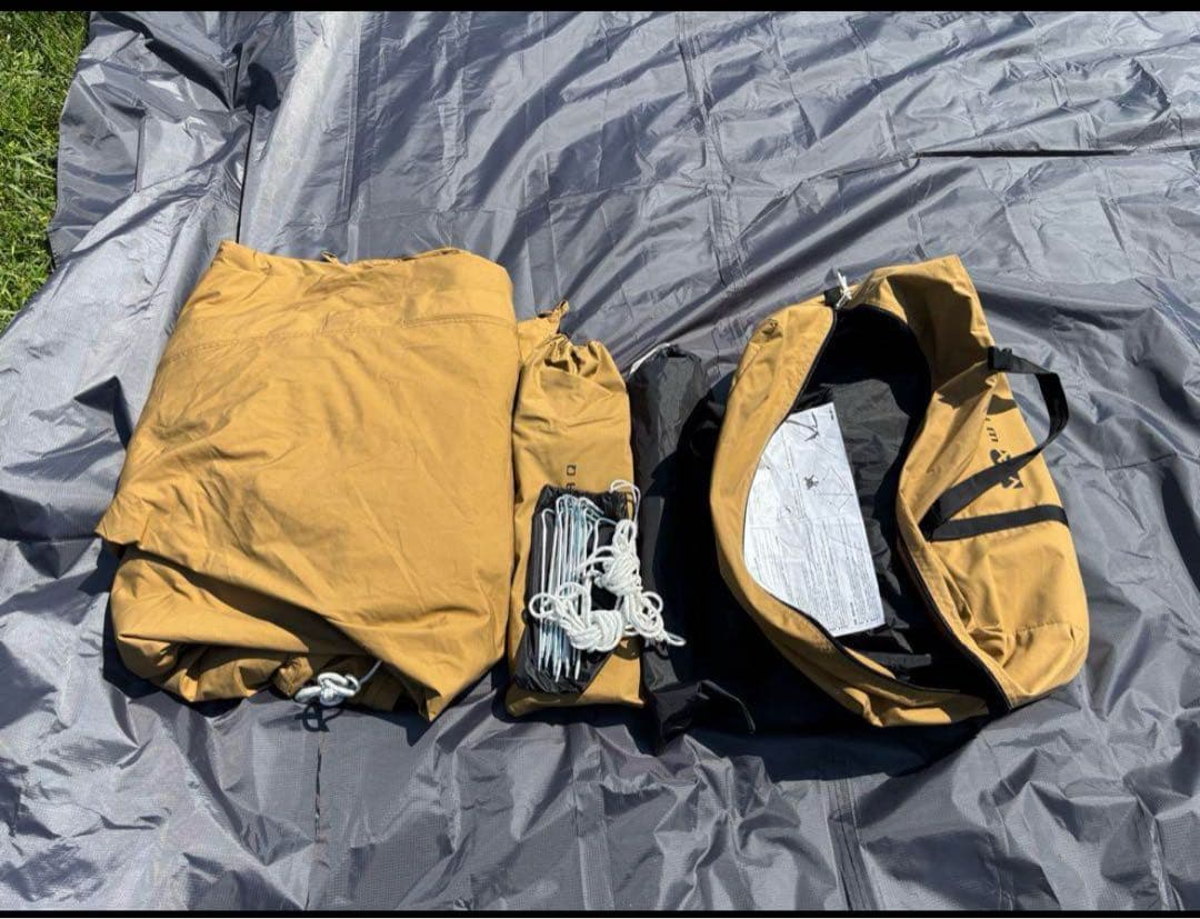 WAQ ALPHA TC ソロ用ティピテント、専用二股ポールグラウンドシート付き