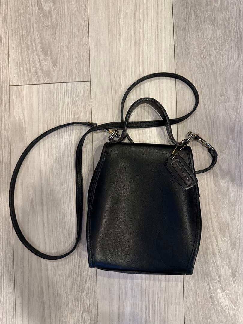 ★*★様 COACH オールドコーチ　黒 レザー ショルダーバッグ 美品