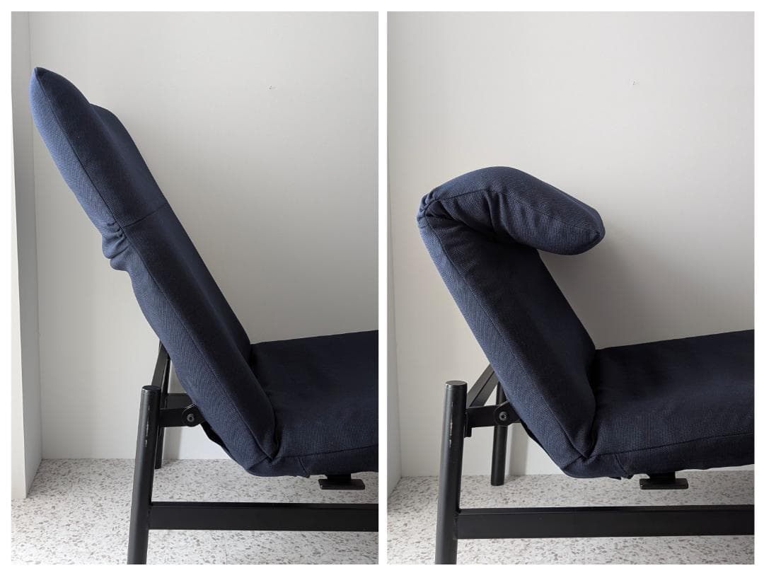 USED MUJI 無印良品 リクライニング ラウンジソファ ネイビー 廃番