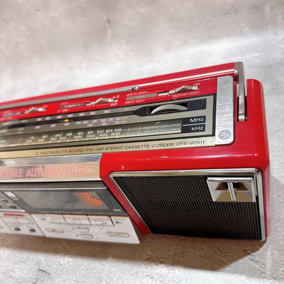 SONY CFS-W901 ラジカセ FM/AM受信OK 音質良好 昭和レトロ
