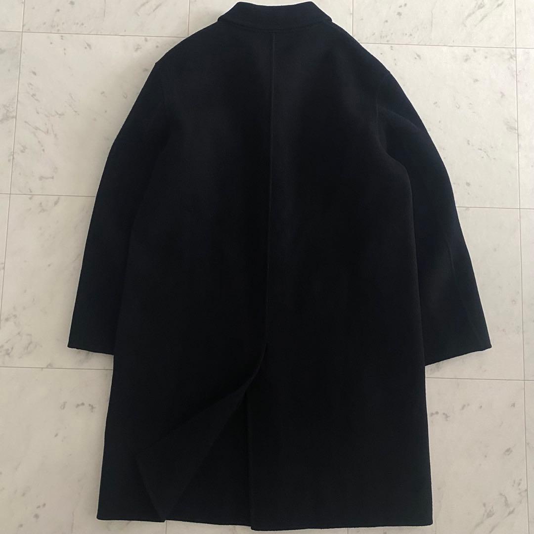 美品 セオリー Theory 23AWカシミヤ混 ダブルフェイスリバーコート P